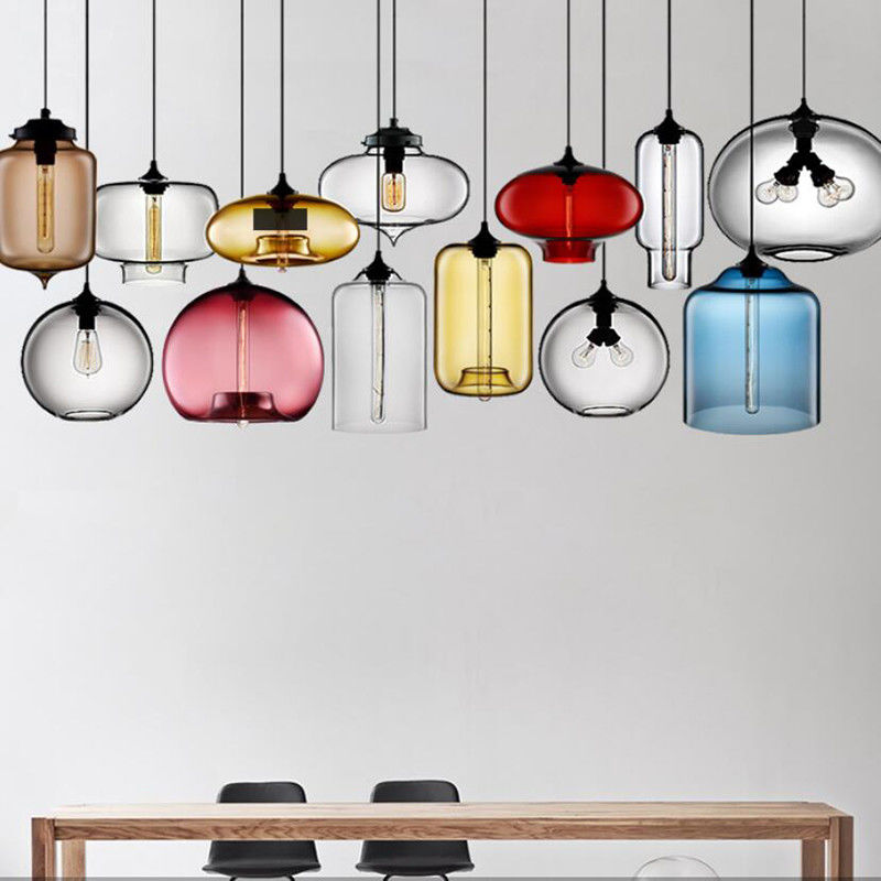 Coloured glass pendant lights For Kitchen Bar Restaurant Lighting (WH-GP-02)