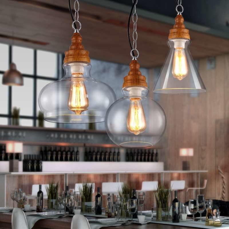 Cut glass pendant light for indoor Coffe Bar Shop Lighting Fixtures (WH-GP-19)