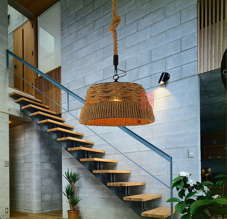 Vintage Rope Mesh pendant lights for indoor home lighting Fixtures (WH-VP-20)