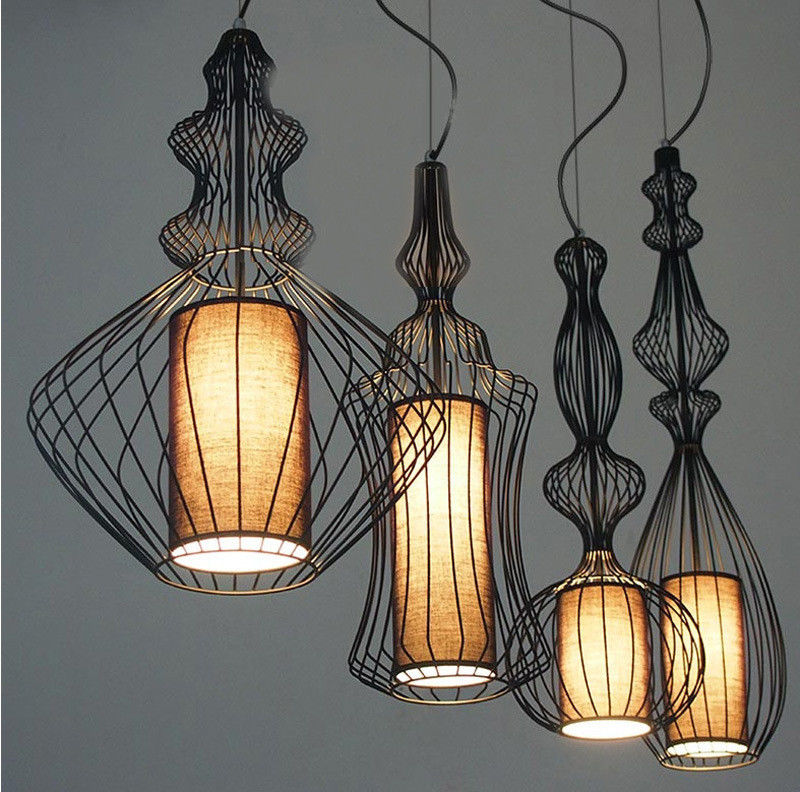 Loft Birds Cage Pendant Lamp For Kitchen Bedroom Dining room Lighting Fixtures (WH-VP-50)