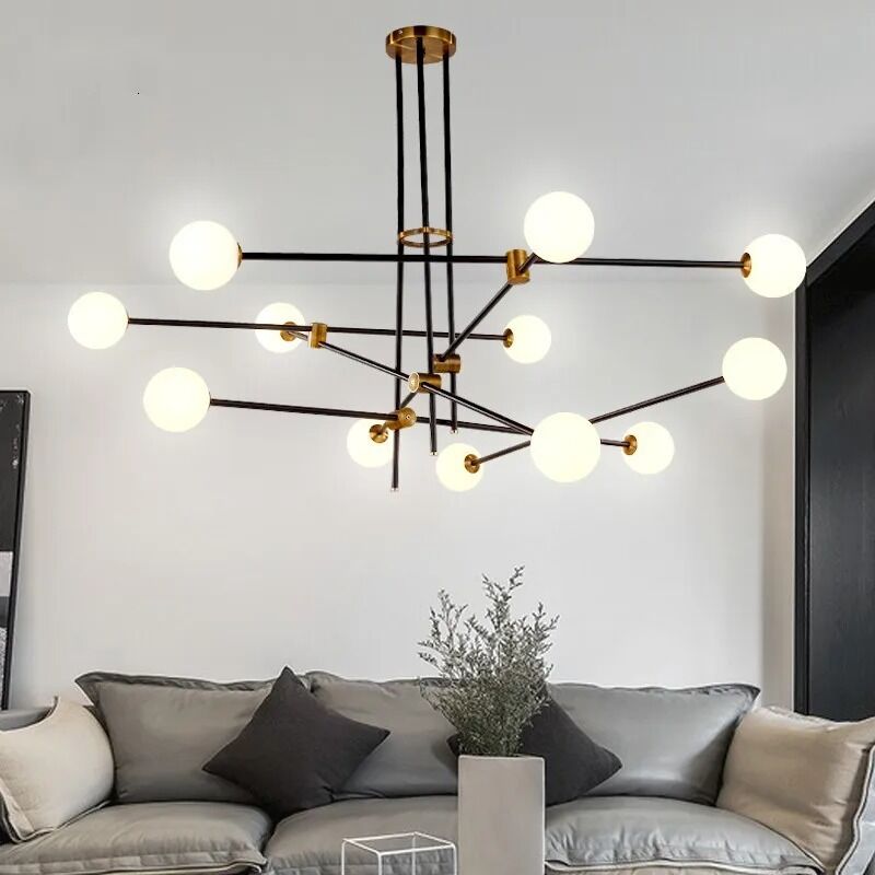Nordic mid century modern chandelier Dining room Bubble glass ball chandelier (WH-GP-192)