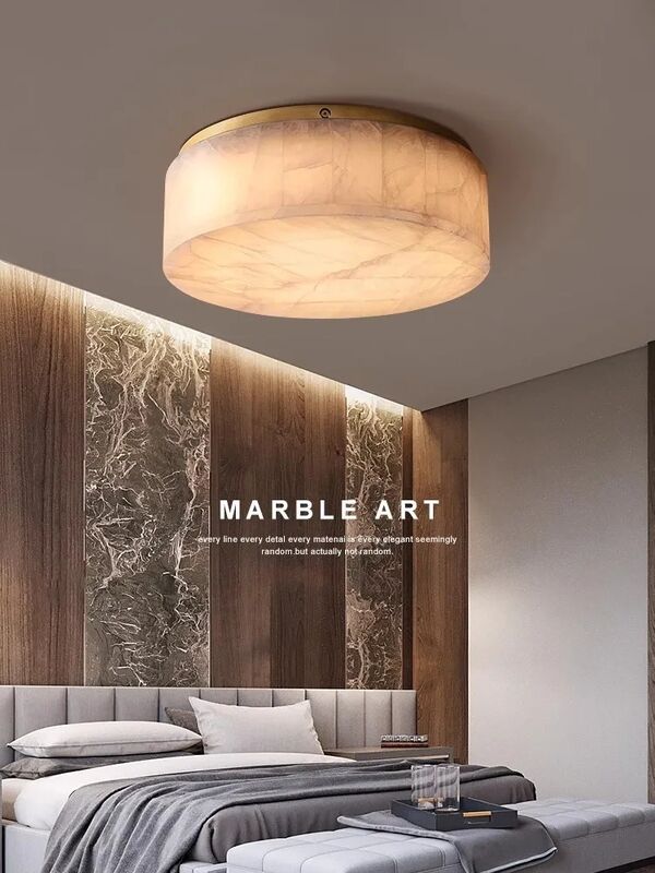 Hallway Light Living Room Led Home Decor Bedroom Luxury Modern Natural Marble Ceiling Lamp(WH-MA-317)