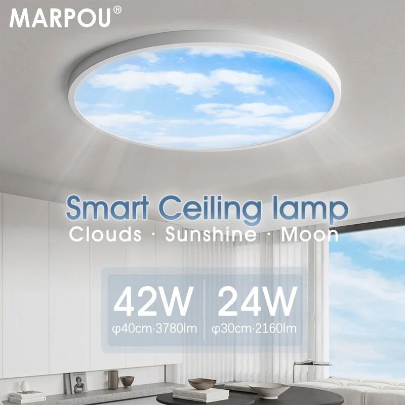 Home Decor Lamp Bedroom Aisle Living Room LED Modern Blue Sky Moon Ceiling Light(WH-MA-319)