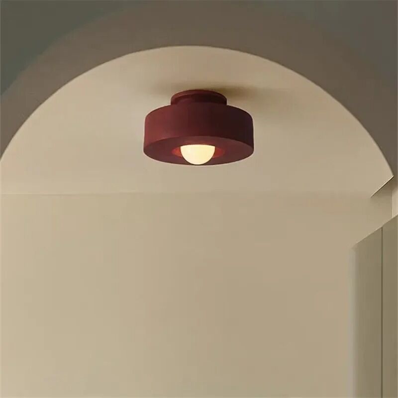 Hallway Balcony Light Bedroom Minimalist Small Light Wabi Sabi Round Simon Ceiling Lighting(WH-MA-329)