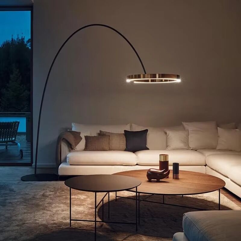 Home Decor Light Fixture Living Room Coffee Tables Ring Design LED Mito Largo Floor Lamp(WH-VFL-29)