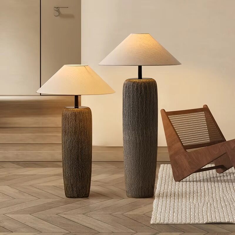lounge standing light Living Room Corner Sofa Wabi Sabi Style Antique Pottery Pot Floor Lamp(WH-MFL-200)