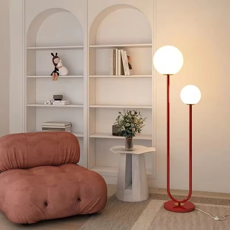 Stand Home Decor Light Fixture Living Room Coffee Tables Nordic Glass Ball Led Floor Lamp(WH-MFL-210)