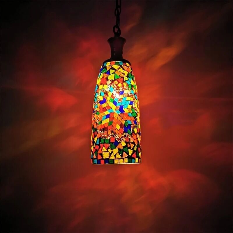 Vintage Ceiling Hanging Lamp Stained Glass Lampshade Pendant Lamp Turkish Mosaic Pendant Lights (WH-DC-88)