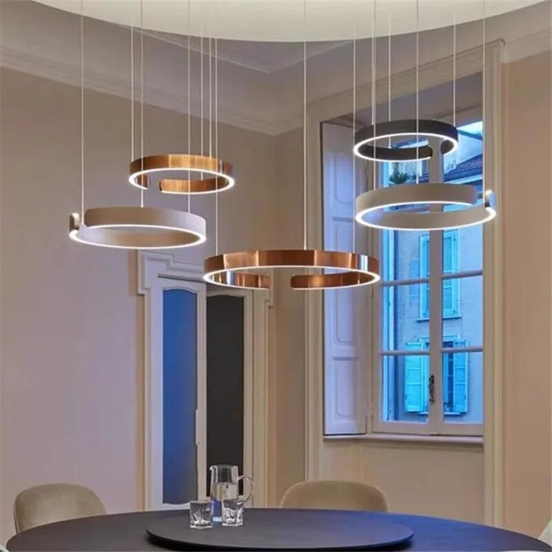 Mito sospeso chandelier Nordic Led Dimmable ring light staircase lamp (WH-NC-134)