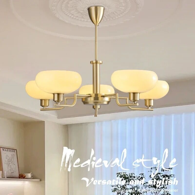 Bauhaus Medieval Modern French Bedroom Study Room Living Room Kitchen Chandelier Puja Chandeliers(WH-MI-474)