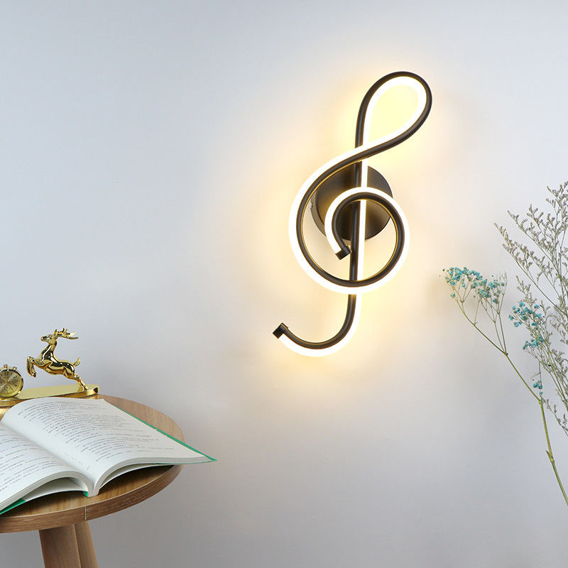 LED Wall Lamp Bedroom Beside Wall Light Music Clef Shape Home Indoor wall lights for bedroom(WH-OR-172)