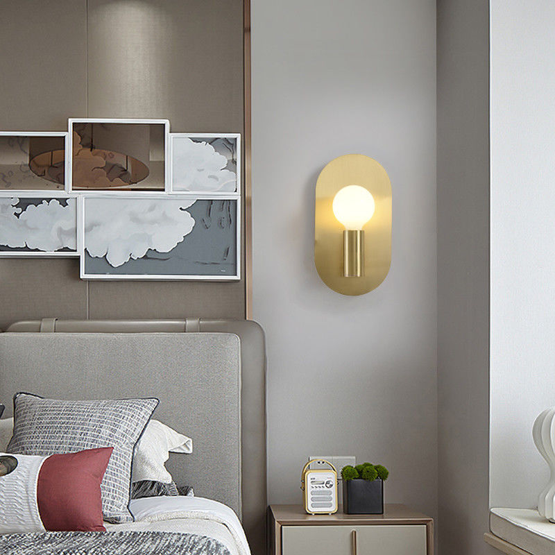 Modern Wall Lamp Stylish Brass Gold E27 For Living Dining Room brass wall lamp(WH-OR-228)