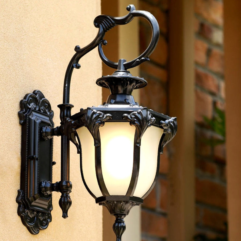 Retro wall lamp outdoor waterproof balcony lamp decoration aisle garden lamp over the garden wall(WH-HR-73)