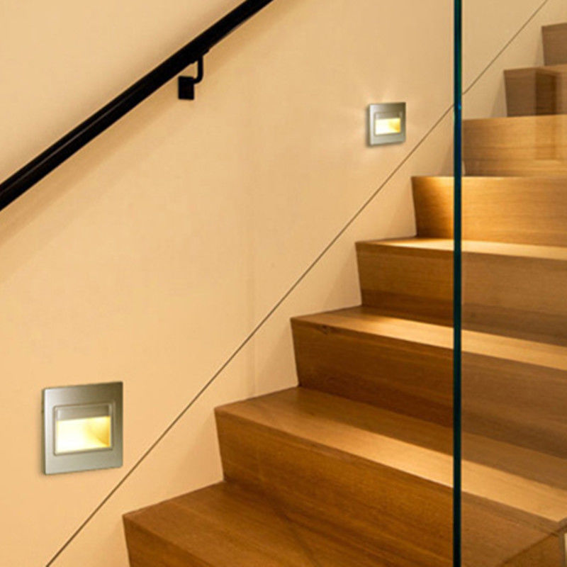 Square LED Night Light 1.5w Recessed in Pathway Wall Footlight led Staircase Light(WH-RC-26)
