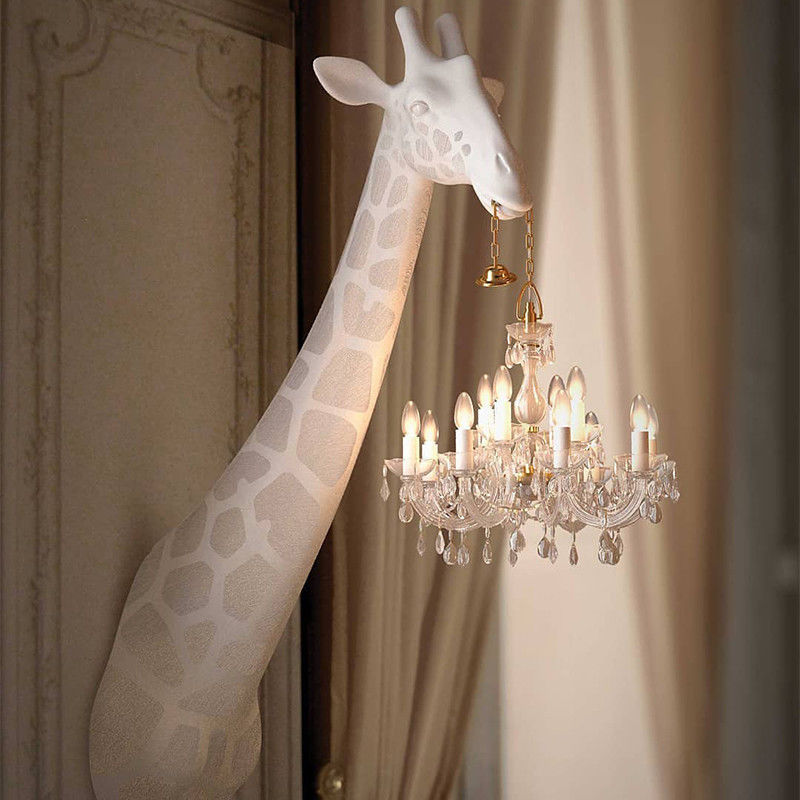 Qeeboo Giraffe Wall Light Crystal Itlian Design Wall Lamp Fixtures(WH-OR-40）