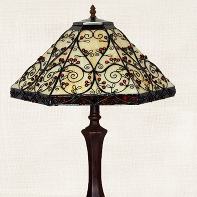 Tiffany American retro living room table lamp luxury home tiffany table lamp(WH-TTB-09)