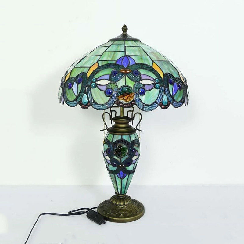 40cm Tiffany Mother Table Lamp American Vintage Art Deco Table Light(WH-TTB-39)