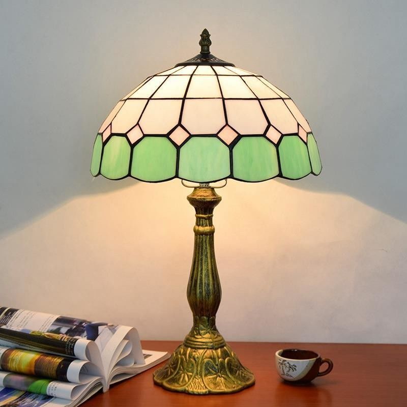 30cm Tiffany Table Lamp Aolly Base Bedroom Bedside Lighting(WH-TTB-49)