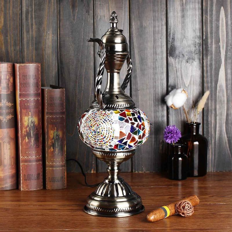 Romantic Table Lamp Decorative Light Turkish Lamp Glass Colorful Handmade Glass table lamp(WH-VTB-03)