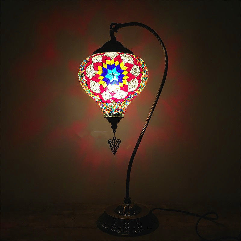 Turkish mosaic table Lamp vintage art deco bedside led lamp(WH-VTB-14)