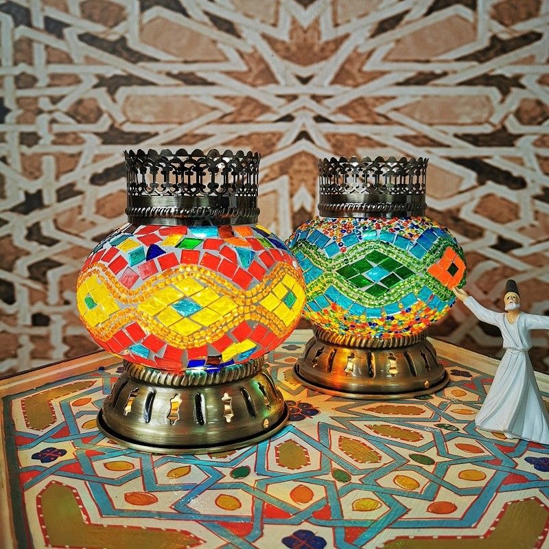 Turkish mosaic table Lamp vintage art deco table lamp(WH-VTB-13)
