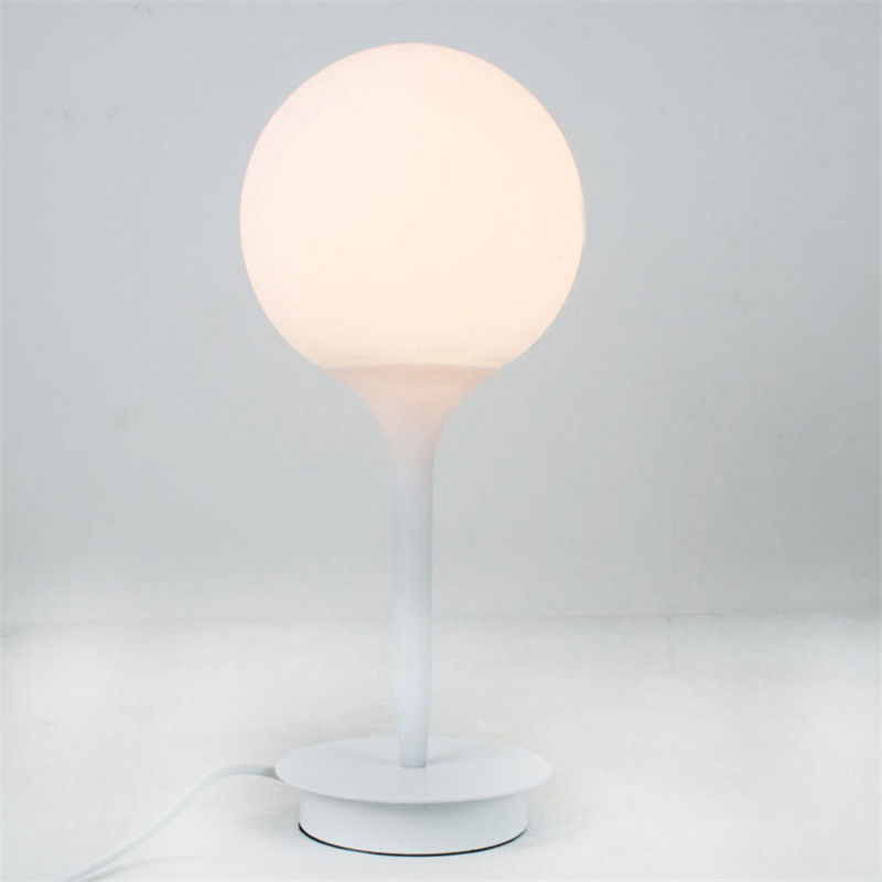 Metal White Glass Ball Table Lamp Castore 25 Table Lamp(WH-MTB-175)