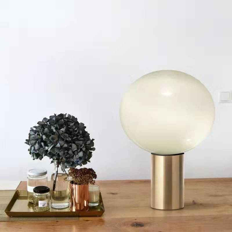 Nordic Modern Glass Ball Metal Matte Laguna Table Lamp(WH-MTB-199)
