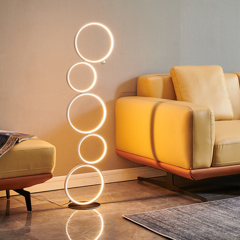 Modern LED Floor Lamp Touch Switch Ring Indoor Decor Light Nordic led floor lamp(WH-MFL-07）