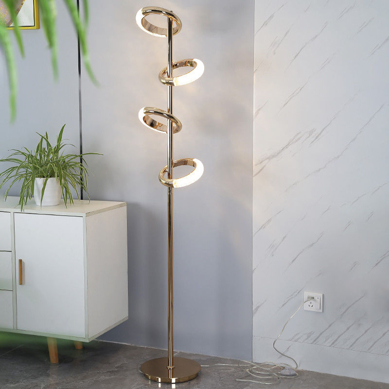 Living Room Floor Lamp Bedroom Minimalist Light Luxury Nordic Net Red Ins Design gold floor lamp(WH-MFL-82)