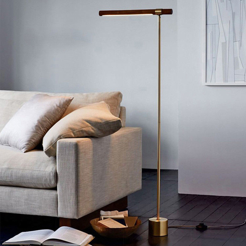 Nordic Minimalist Wood Grain Cylindrical Floor Lamp Post-Modern Light(WH-MFL-121)