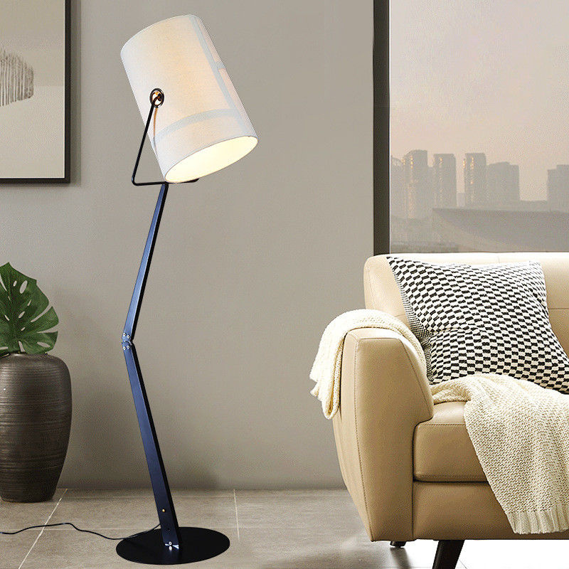 Nordic Modern Simple Hardware Cloth LED Floor Lamp tall standing floor lamp(WH-MFL-123)