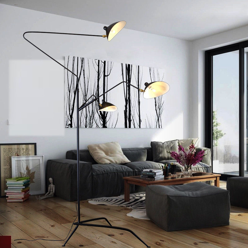 Loft Stand floor lamp For Living room Bar Studio Serge Mouille MCL Tripod industrial floor lamp(WH-VFL-03)