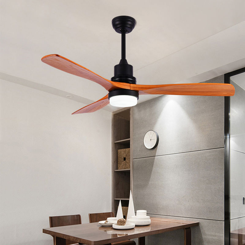 Vintage Wood Ceiling Fan Remote Control Fans With Lights lamp Industrial Decor AC 220v ceiling  fan light(WH-CLL-13）