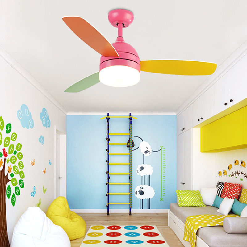 42 inch led Ceiling fan lamp light with Remote Control 18w Kids room cooling fans Light(WH-CLL-17)