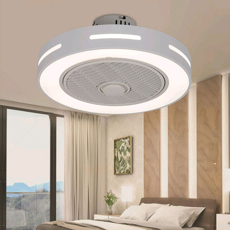 Modern 19 inch Ceiling Fan Lights Dining Room Bedroom Living remote control Fan Lamps(WH-VLL-17)