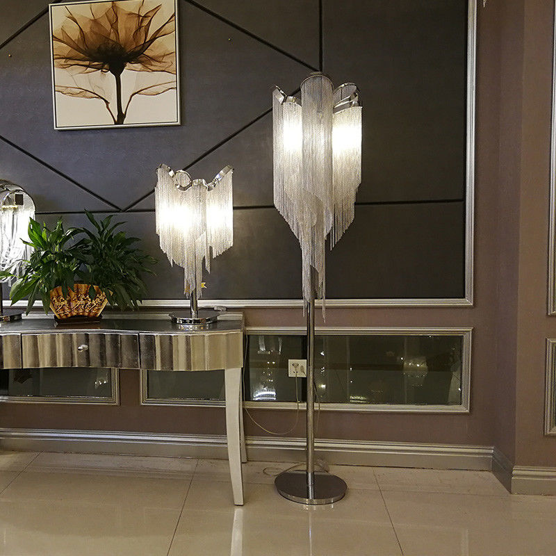 Modern Floor Lamp For Living Room Bedroom Tassel Aluminum Stream Floor Lamp(WH-MFL-157)