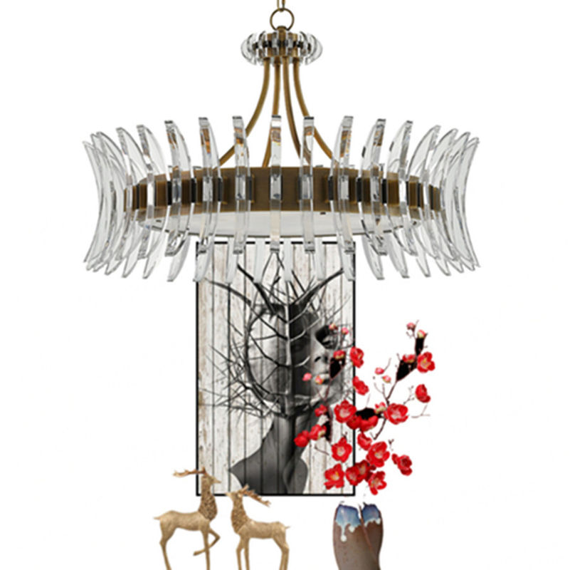 Postmodern creative minimalist chandelier living room crystal light Coquette Chandelier(WH-MI-110)