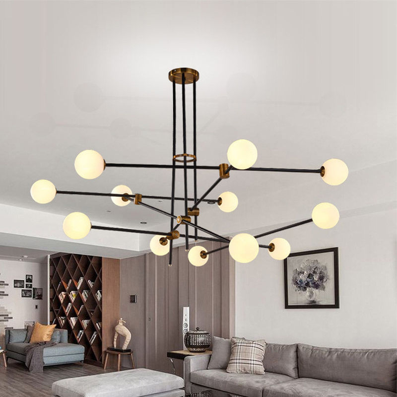 Led glass ball pendant lights lustre suspension Studio Suspension sputnik Bullarum chandelier(WH-MI-113)