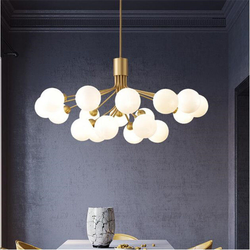 Copper Living Room Kitchen Gold Glass Ball globe chandelier Apiales Chandelier(WH-MI-162)