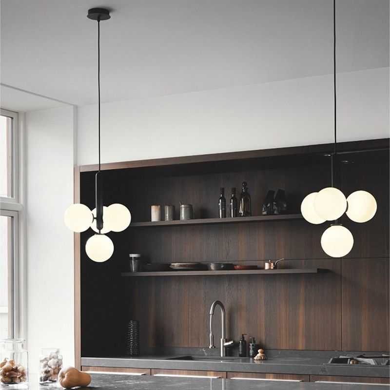 E27 Modern Nordic Simple Chandelier Creative Glass Ball Designer Miira Chandelier(WH-MI-164)