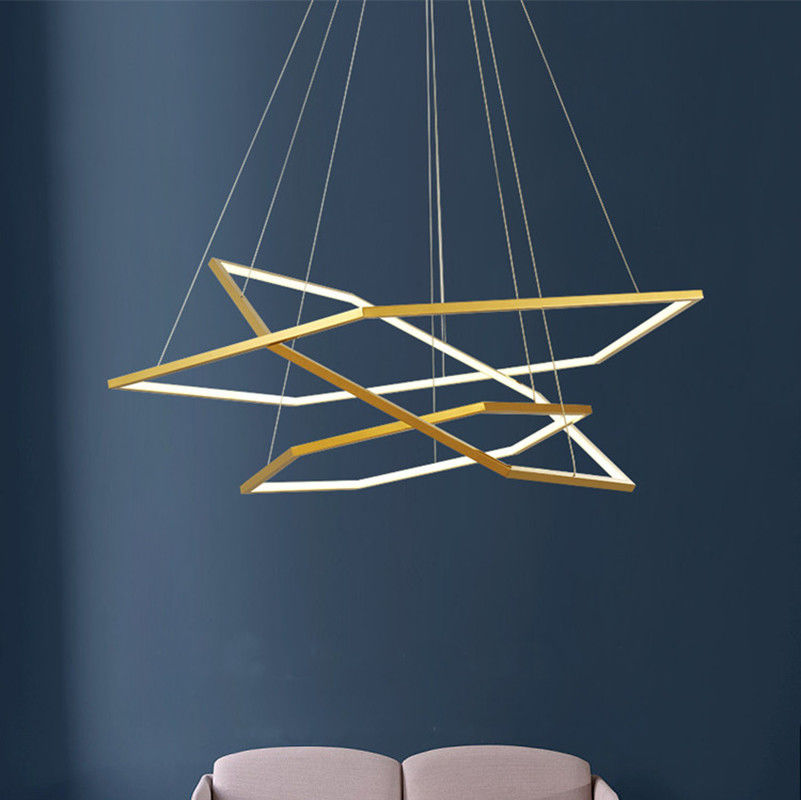 Nordic Living room Bedroom Gold Circle Vesanto Chandelier(WH-MI-179）