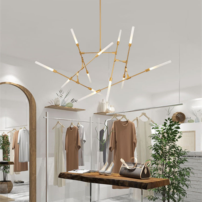 LED Sputnik Chandelier Lighting For Studio Living Bar Kitchen suspension light Dawn Chandelier(WH-MI-186)