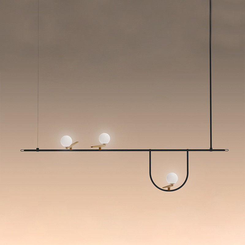 Modern deco chambre glass Home Decoration E27 Light Fixture bedroom Yanzi Chandeliers（WH-MI-192)