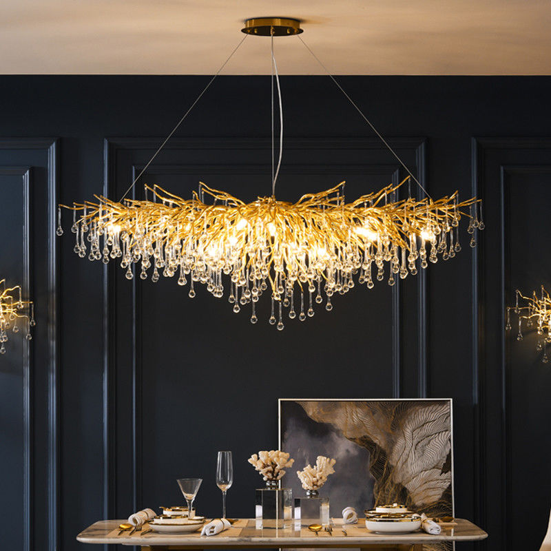 Modern Crystal LED Chandelier Lighting for Dining Room Decoration Luxury loft chandelier(WH-MI-210)