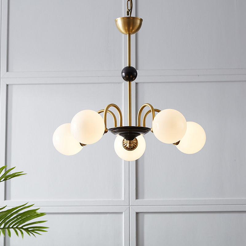 Modern chrome chandelier Living Room Lighting Nordic glass chandelier(WH-MI-222)