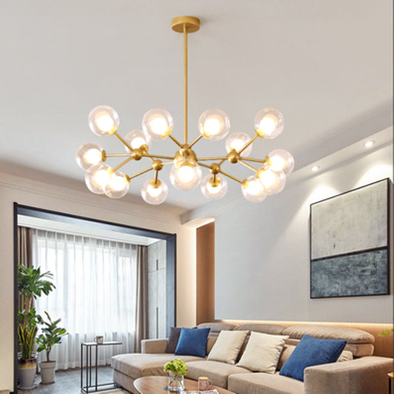 Modern LED glass bubble chandelier metal plexiglass lamp Ceiling Decor modo Glass Ball Chandelier(WH-MI-247)