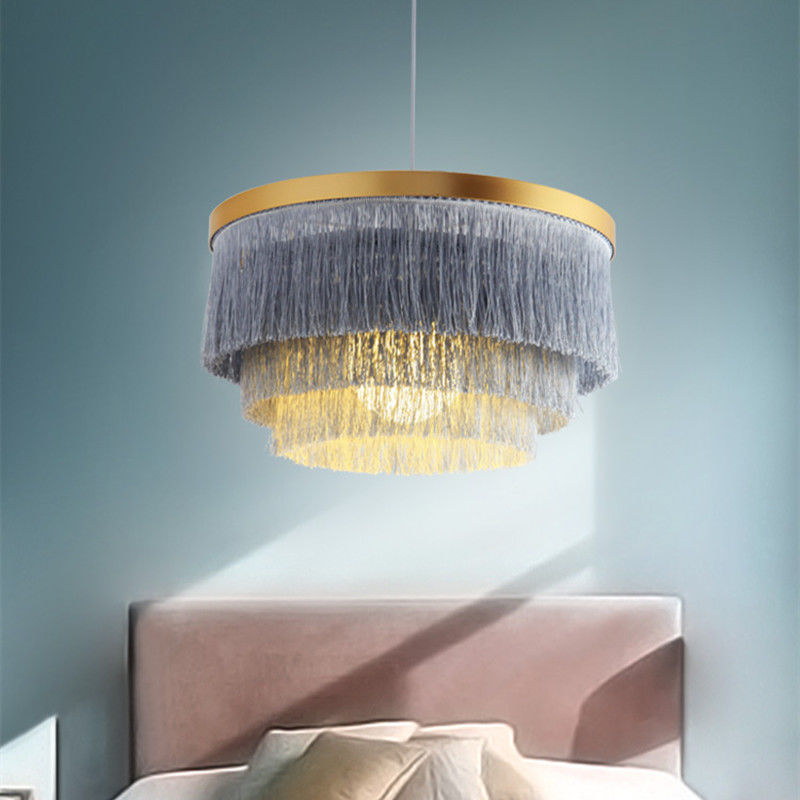 Round Chandelier Lighting Dining room Bar Kitchen fringe lamp suspension light(WH-MI-252)