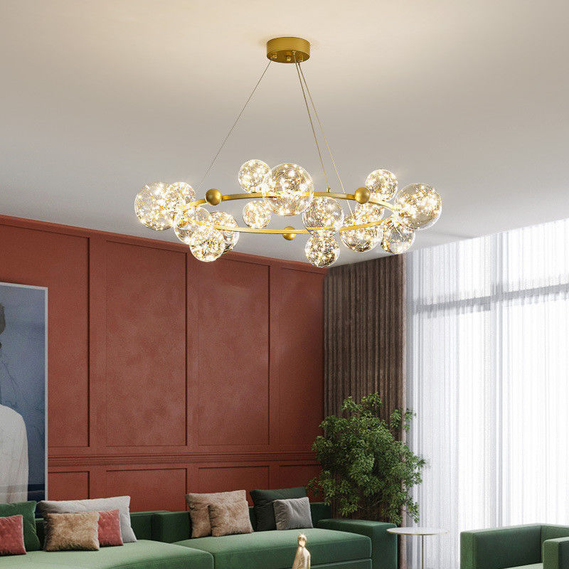 Nordic ring chandelier Living Dining Room Bedroom Led star chandelier Home Circle Chandelier(WH-MI-278)
