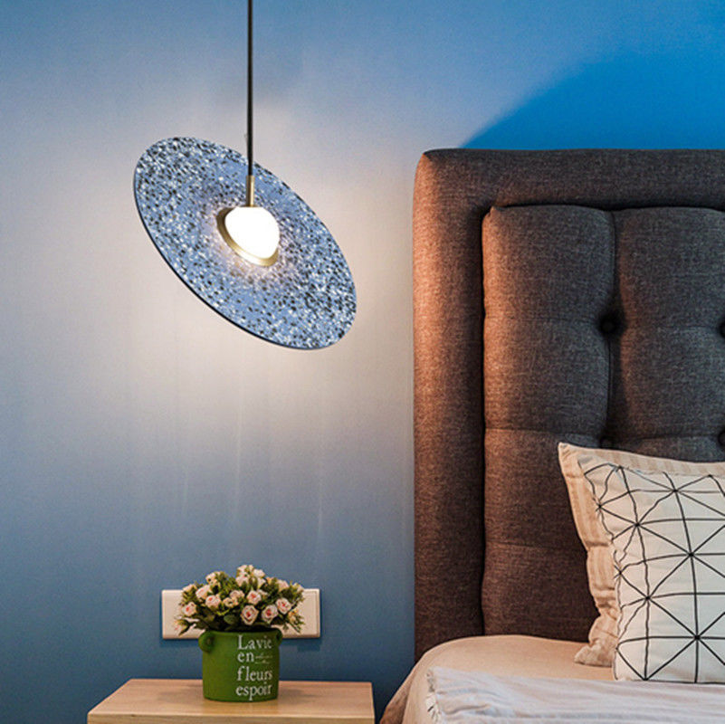 Nordic round pendant light Creative Designer Bedroom Creative Terrazzo Restaurant Planet Terrazzo Pendant Lamp(WH-AP-128