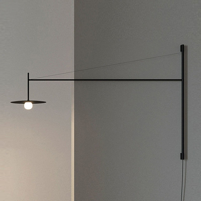 Nordic glass wall light Designer Minimalist black Arm Adjustable Villa Hall Background Restaurant Wall Lamp(WH-AP-151)